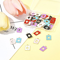 48Pcs 6 Colors Alloy Pendant&nbsp;ENAM-FS0002-61