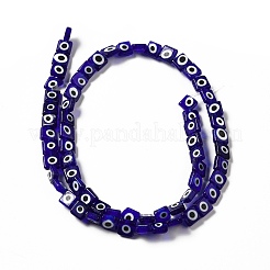 Handmade Evil Eye Lampwork Beads Strands&nbsp;LAMP-F026-02A