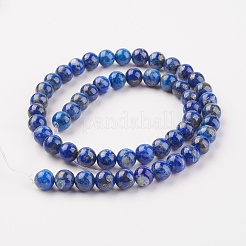 Natural Lapis Lazuli Beads Strands&nbsp;X-G-G099-8mm-7B
