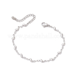 304 Stainless Steel Bar Link Chains Bracelets&nbsp;BJEW-JB11496-02