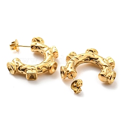304 Stainless Steel C-shape Stud Earring Findings&nbsp;EJEW-B023-13G