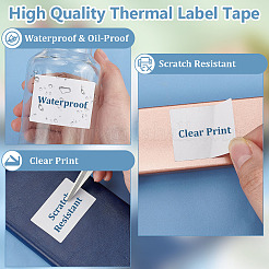 2 Rolls 2 Styles Rectangle Paper Thermal Printable Label Stickers&nbsp;STIC-BC0001-06