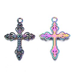 Rainbow Color Alloy Pendant Rhinestone Settings&nbsp;PALLOY-N163-156-NR