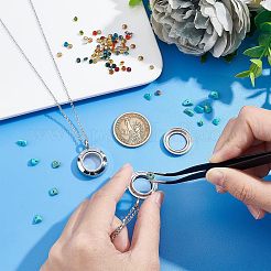DIY Memory Locket Pendant Necklace Making Kit&nbsp;DIY-UN0003-51