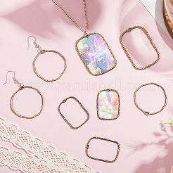 48Pcs 6 Styles Alloy Open Back Bezel Pendants&nbsp;FIND-CA0008-85