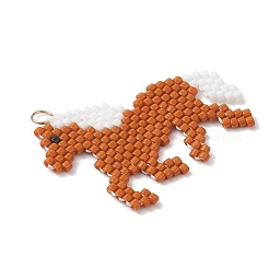 MIYUKI Delica Glass Seed Beaded Pendants&nbsp;PALLOY-MZ01247-02