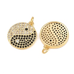 Brass Pave Clear Cubic Zirconia Pendants&nbsp;KK-L275-05G
