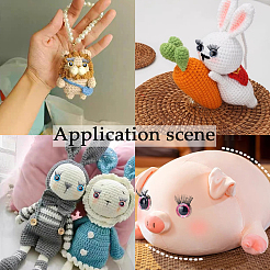 16 Sets 8 Colors Glitter Plastic Doll Eye with Eyelashes&nbsp;DOLL-GF0001-02