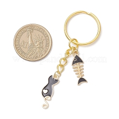 2Pcs Alloy Enamel Pendant Keychains&nbsp;KEYC-JKC01281