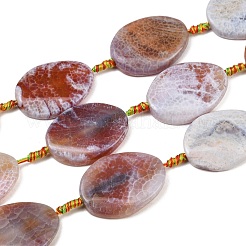 Natural Fire Crackle Agate Beads Strands&nbsp;G-P605-L03-01D