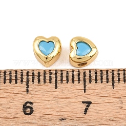 Brass Micro Pave Cubic Zirconia Beads&nbsp;KK-H533-03G