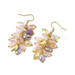 304 Stainless Steel & Electroplate Glass Beads Cluster Earrings for Women&nbsp;EJEW-JE07470