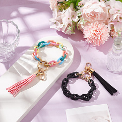 2Pcs 2 Colors Acrylic with Alloy Decorations&nbsp;DIY-GO0002-09