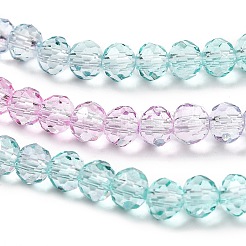 Transparent Painted Glass Beads Strands&nbsp;X1-DGLA-A034-T4mm-A10
