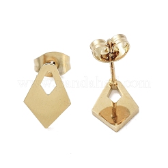 PVD Vacuum Plating 304 Stainless Steel Stud Earrings for Women&nbsp;EJEW-A048-09G