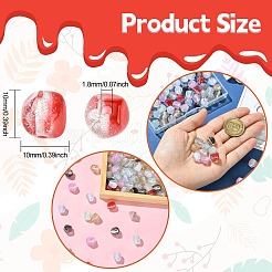 72Pcs 9 Colors Transparent Resin Beads&nbsp;RESI-CJ0004-61