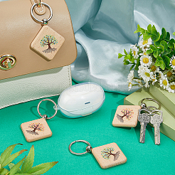 1 Bag Wood Keychains&nbsp;KEYC-PH0002-30