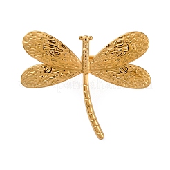 Ion Plating(IP) 304 Stainless Steel Dragonfly Open Cuff Rings&nbsp;RJEW-M047-07G