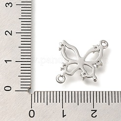 Brass Pave Clear Cubic Zirconia Connector Charms&nbsp;KK-K388-70P