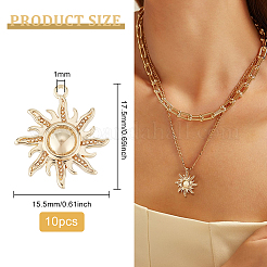 10Pcs Brass Pendants&nbsp;KK-BC0008-88