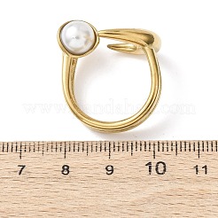 Opaque Acrylic Imitation Pearl Cuff Rings&nbsp;RJEW-P177-03D-G