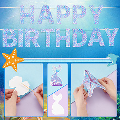 Birthday Decoration Paper Flag Banners&nbsp;HJEW-WH0042-86