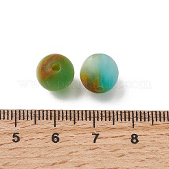 Frosted & Painted Resin Beads&nbsp;RESI-H044-04