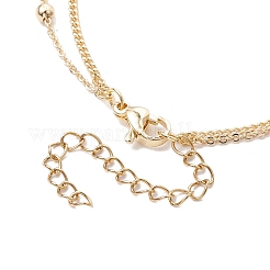 Brass Double Layer Chain Anklets&nbsp;AJEW-AN00604