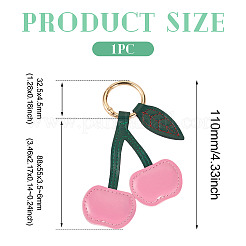 1Pc PU Leather Alloy Keychains&nbsp;KEYC-TA0001-46B