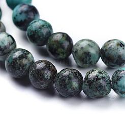 Natural African Turquoise(Jasper) Beads Strands&nbsp;G-D840-90-6mm