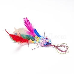 DIY Diamond Painting Hanging Woven Net/Web with Feather Pendant Kits&nbsp;DIY-I084-07