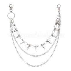 Aluminum & Alloy Spike Rivets 3 Layer Trousers Chains&nbsp;WGE957A-01