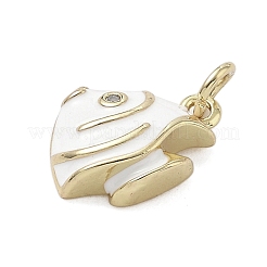 Brass Enamel Pendants&nbsp;KK-K368-12G