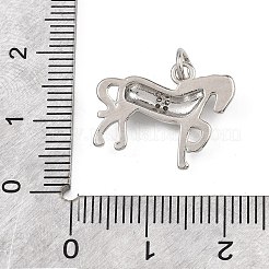 Brass Micro Pave Clear Cubic Zirconia Pendants&nbsp;KK-B177-11P