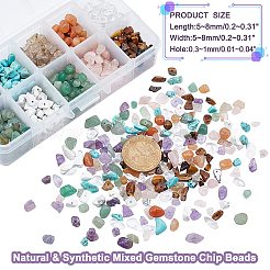 Natural & Synthetic Mixed Gemstone Chip Beads&nbsp;G-AR0001-17