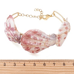 Natural Scallop Shell Bangles for Women&nbsp;BJEW-TA00748