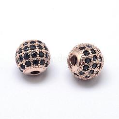 Rack Plating Brass Cubic Zirconia Beads&nbsp;ZIRC-S001-10mm-B01