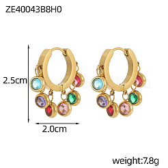 304 Stainless Steel Chandelier Earrings&nbsp;STAS-OY003-66G