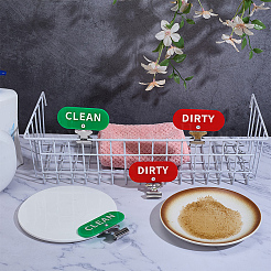 4Pcs 2 Colors Laundry Basket Labels with Stainless Steel Clips&nbsp;AJEW-PH0007-52