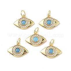 Brass Micro Pave Clear Cubic Zirconia Pendants&nbsp;KK-E068-VF352