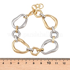 304 Stainless Steel Two Tone Chain Bracelets&nbsp;BJEW-P381-01B-A