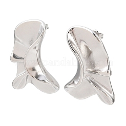 304 Stainless Steel Nuggets Stud Earrings&nbsp;LS-EJEW-K268-77P