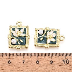 Rack Plating Alloy Enamel Pendants&nbsp;ENAM-N065-04KCG