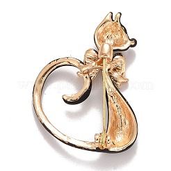 Rhinestone Cat Badge&nbsp;JEWB-E013-07G
