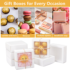 Cardboard Drawer Gift Storage Boxes with Clear Cover&nbsp;CON-WH0092-72A-01
