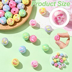 50Pcs Plating Acrylic Beads&nbsp;OACR-CJ0002-18