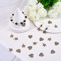20Pcs 2 Styles Alloy Enamel Rhinestone Pendants&nbsp;ALRI-SC0001-65