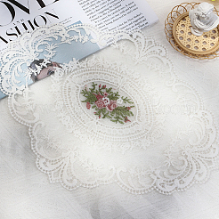 2Pcs Embroidered Vintage Polyester Lace Table Mat&nbsp;AJEW-CN0005-09B-02