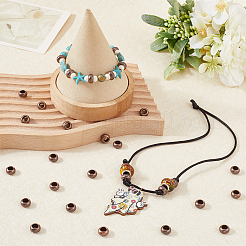 100Pcs Tibetan Style Rondelle European Beads&nbsp;FIND-SP0002-27