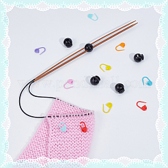 30Pcs Eco-Friendly ABS Plastic Knitting Crochet Locking Stitch Markers Holder&nbsp;IFIN-SC0001-96C